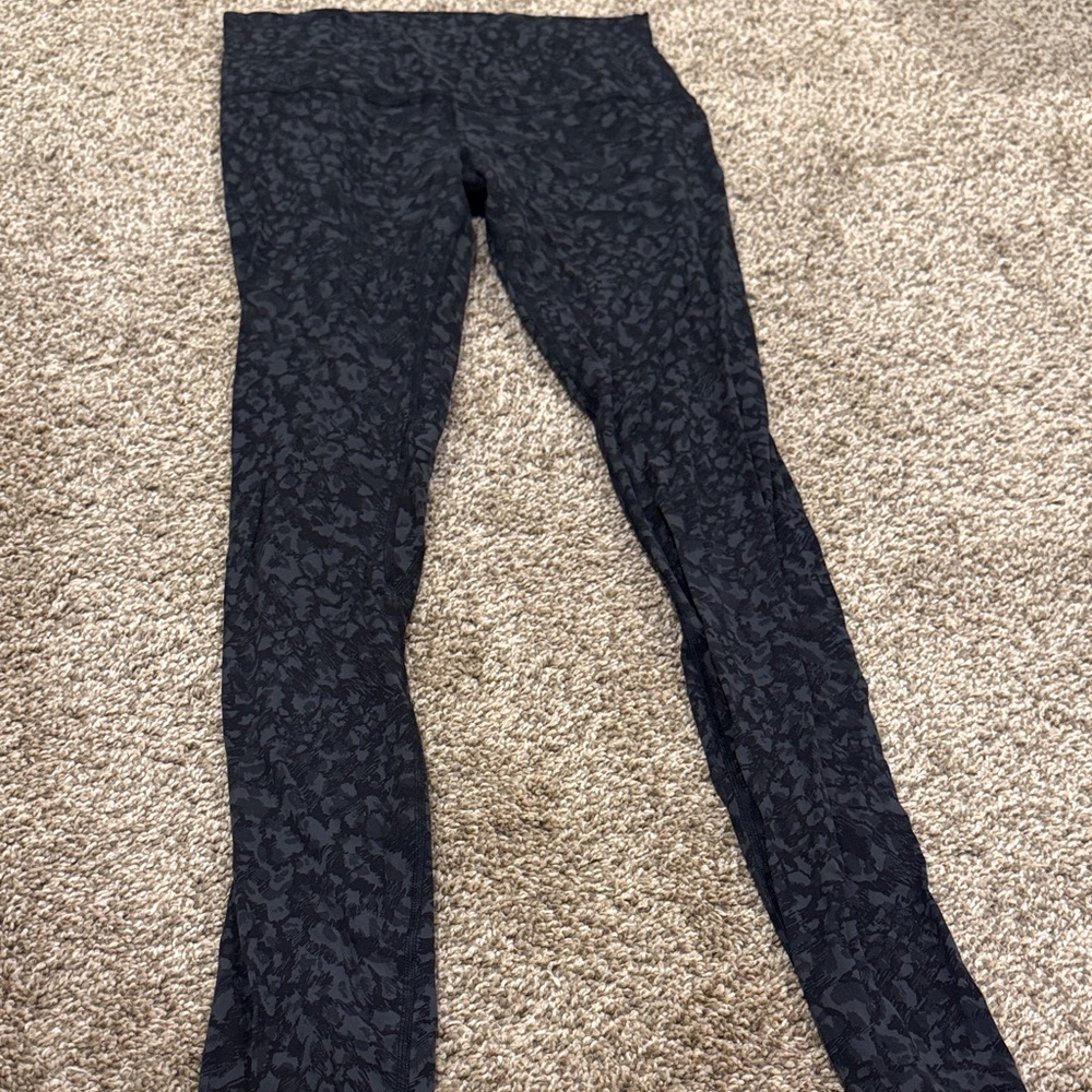 Lululemon Athletica Black Patterned Leggings